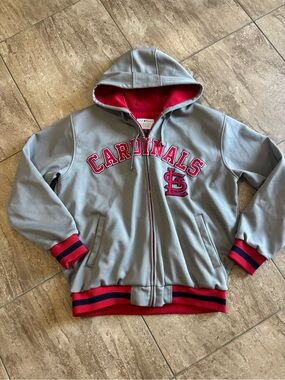 St. Louis Cardinals MLB genuine merchandise gray varsity zip-up